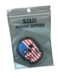 5.11 TAKTISCH BEMALTE AMERIKANISCHE FLAGGE SCHÄDEL PATCH EHRE SERIE HAKENRÜCKEN - Bild 1 von 3