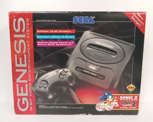 Used Sega Genesis Model 2 Console - Complete In Original Box w/ Sonic 2 - Picture 1 of 22
