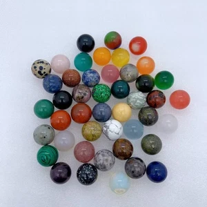 50pcs Natural mix material Reiki Gemstone sphere Crystal Quartz Healing Decorate - Picture 1 of 6