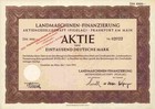 Landmaschinen FinanzierungFIGELAG Traktorbank 1952 Berlin Frankfurt Gottmadingen