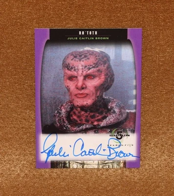 Babylon 5 1998 Season 5 A14 Julie Caitlin Brown Na'Toth Autograph Skybox - Image 1 of 3