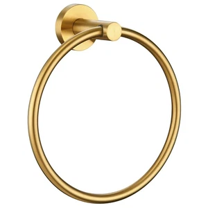 Anillo Toallero Baño Oro Cepillado, SUS304 Acero Inoxidable Moderno Toallero,... - Imagen 1 de 9