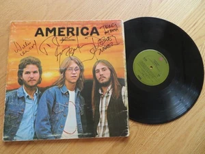 AMERICA vintage BAND SIGNED 'Homecoming' album cover w/record inside, JSA - Picture 1 of 3