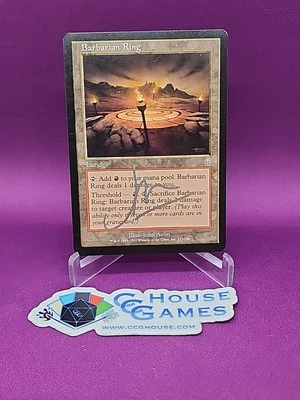 MTG Barbarian Ring Signed John Avon Odyssey Silver Artist Signature *CCGHouse* - Image 1 of 4