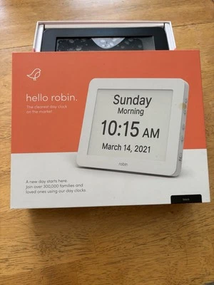 Robin Best Digital Clock Desk Custom Alarms Day Wall Memory Dementia Black NEW - Image 1 of 4