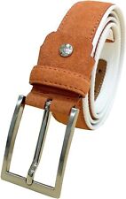 Men's Genuine Suede Leather Golf Belt