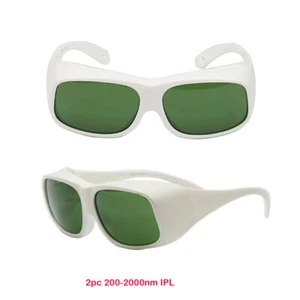 2pcs IPL Protective Glasses 200-2000nm Goggle Big Frame Set Myopia without Box - Picture 1 of 6