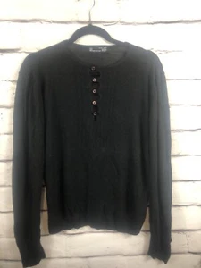 Zara Man Black Semi Sheer Size Medium Long Sleeve Pullover Sweater - Picture 1 of 11