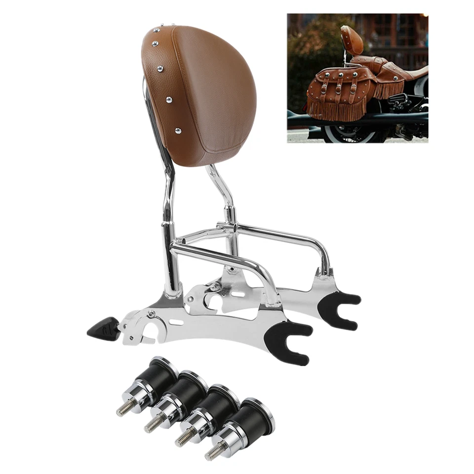 Encosto de barra Sissy 12" e carretéis de montagem adequados para Indian Chief Classic 2014-2018 17 - Imagem 1 de 4
