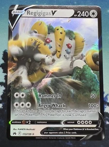Holo Regigigas V 113/159 Ultra Rare Crown Zenith Pokemon TCG - Picture 1 of 2