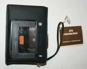 Vintage Soundesign 7638 Portable Mini Cassette Recorder Japan Parts Only W/Case - Picture 1 of 5