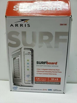 new open box Arris Surfboard Model SB6190 MODEM  PRE-OWNED (FC18-2-K) - Image 1 of 4