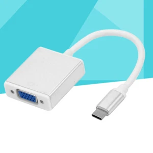 Type-C Male to VGA Female Full USB 3.1 Adapter Cable for TV Projector - Picture 1 of 11