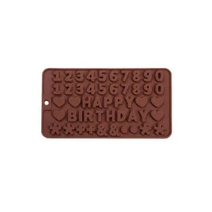 Happy Birthday & Numbers - Chocolate Silicone Mold - Picture 1 of 1