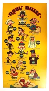 ROUL'BILLE AFFICHE JOUET ANCIEN BILLARD 1920 CHAPLIN CHARLOT BECASSINE BOXE JUGE - Bild 1 von 7