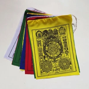 Tibetan Astrology Wheel Prayer Flags - Picture 1 of 6