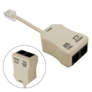 1*In- Line Conditioner Adaptor DSL Noise Filter Splitter For Telephone Phone Fax - Photo 1/6
