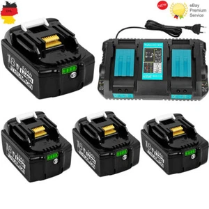 Batería para Makita 18V 5Ah Cargador DUAL BL1850B BL1860 BL1850 BL1840 BL1830 DC18R - Imagen 1 de 17