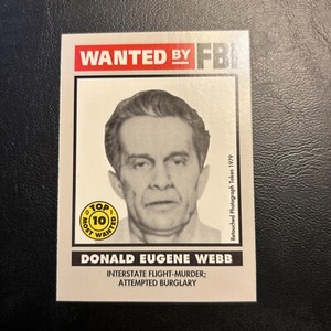 Jb2 1993 wanted By The Fbi #1 Donald Eugene Webb Top 10