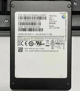 3.84TB SSD SAMSUNG SAS PM1633A GXL0 MZ-1LS3T8N MZ1LS3T8HMLH-00007 F/W GXL0 - Afbeelding 1 van 1