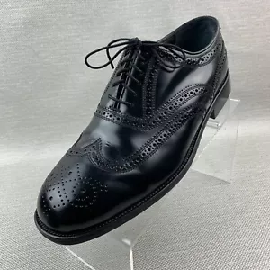 Scarpe stringate David Taylor Oxford nere in pelle punta alare brogue punta tonda 10,5 m - Foto 1 di 12