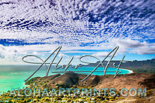  Lanikai and Waimanalo Beach Cirrocumulus Clouds Oahu Hawaii Photo Photography