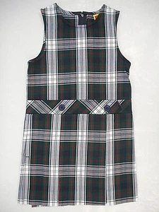 Girls R/K Multi-Color Plaid Uniform Jumper Dress Reg. & 1/2 Sizes 5 - 14 1/2 - Picture 1 of 6