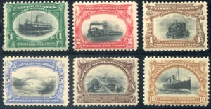 1901 Stati Uniti d'America expo Buffalo set di 6 valori nuovi cert. Bolaffi MNH - Foto 1 di 2