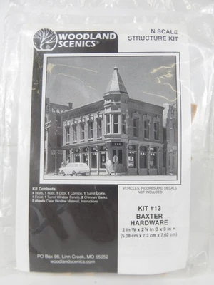Woodland Scenics Kit #13 N Scale Baxter Hardware Unassembled Kit NOS - Image 1 of 2