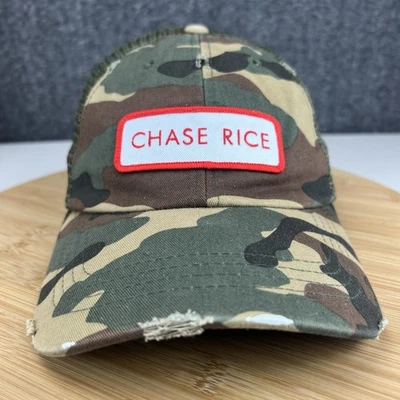 Distressed Chase Rice Camo Trucker Hat Cap Snapback Adjustable Mesh Patch - Image 1 of 4