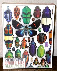 Pomegranate Christopher Marley: Beautiful Bugs Block Puzzle 12 Blocks-6 Puzzles - Picture 1 of 2