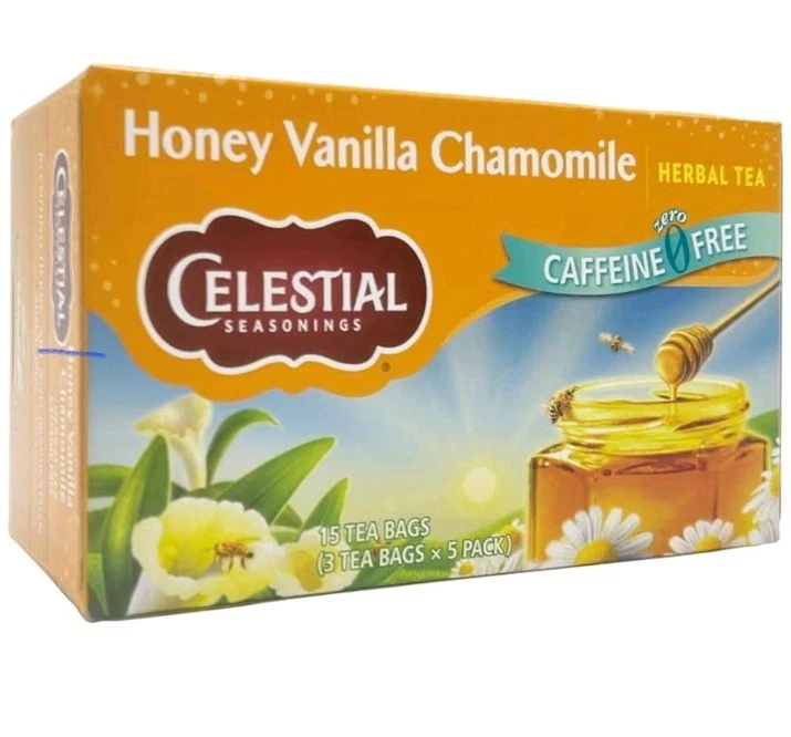 Bolsas de té de hierbas miel vainilla manzanilla paquete de 20 unidades sin cafeína Foto 1 de 1