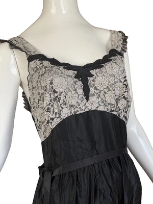 VESTIDO CAMISÓN LARGO VINTAGE AÑOS 40 SEAMPRUFEN SATINADO BUDOIR TALLA S/M Foto 1 de 4