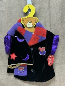 BUILD-A-BEAR WIZARD ACADEMY Potter Witchy Goth SCHWARZ Samt Morgenmantel, Schal Set - Bild 1 von 3