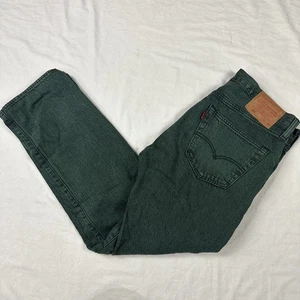 Levis Premium 501 Jeans Straight Herren 33X30 Grün Button Fly Red Tab Denim - Bild 1 von 10