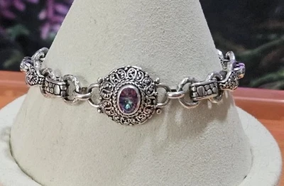 Sarda “Pulsera Jovial” en Plata de Ley y Topacio Místico Lágrimo Inglés Foto 1 de 4