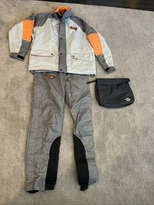 Harley-Davidson Reflective Rain Suit Jacket & Pants Hood Men’s Sz L Large NICE - Picture 1 of 8