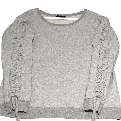 Sudadera para mujer Sanctuary fruncida con cordón mangas cuadrada holgada gris talla XL Foto 1 de 4