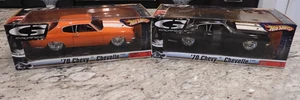 2X HOT WHEELS G Machines '70 Chevy Chevelle Chevelle's Black & Orange / 1:18 - Picture 1 of 8