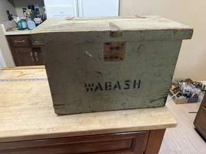 WABASH RAILROAD Heavy Wood BOX Not Sure What Function Was - Photo 1/12
