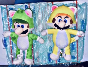 Super Mario Brothers Mario + Luigi Katze 12 Zoll Stofftier Plüsch Set - Bild 1 von 16