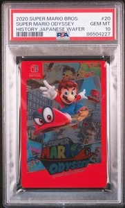 PSA 10 Super Mario Odyssey History Card Wafer Bandai Mint Pokémon Game Tools - Picture 1 of 2