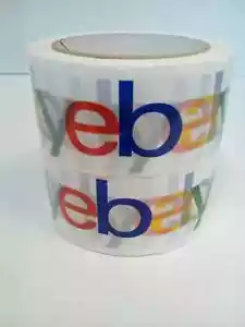 EBAY Packaging Tape 2 Rolls 2" x 75 Yards each Multi colored logo - Picture 1 of 1