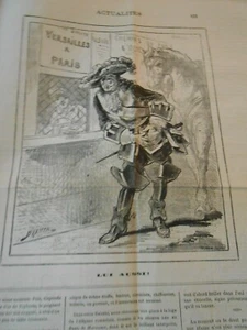 Caricature 1879 - Versailles à Paris Guichet Lui aussi ! cheval - Picture 1 of 1