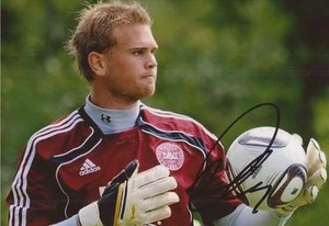 DENMARK & FC MIDTJYLLAND: MIKKEL ANDERSEN SIGNED 6x4 ACTION PHOTO+COA - Picture 1 of 1