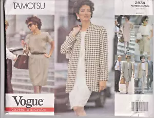 2834 VOGUE Tamotsu - CHAQUETA VESTIDO TOP FALDA Y SHORTS - Talla 8/10/12 B 31.5-34" - Imagen 1 de 2