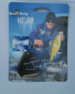Reel Grip On Ice-Slip on Reel Handle Grip Cover- Blue & White- For Fishing Reels - Picture 1 of 1