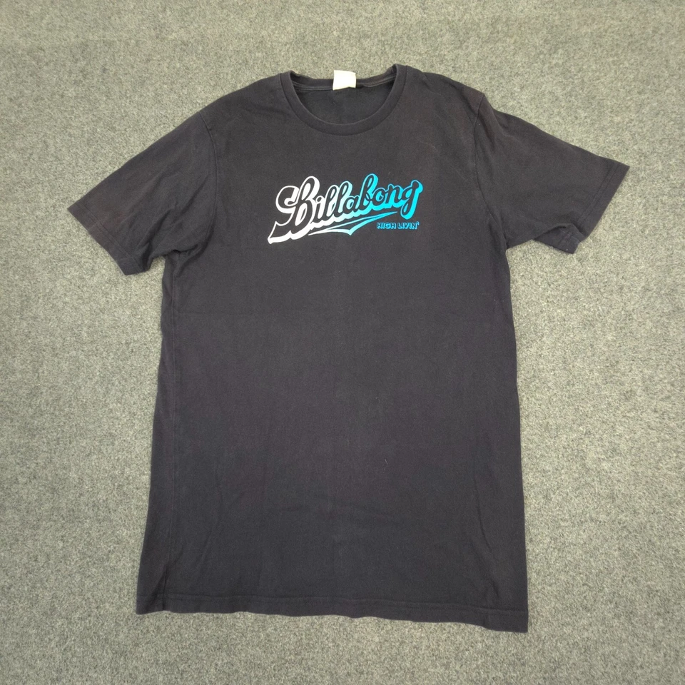 Camisa Billabong Mujer MEDIANA Azul Manga Corta Camiseta Algodón Verano Playa Talla M Foto 1 de 4