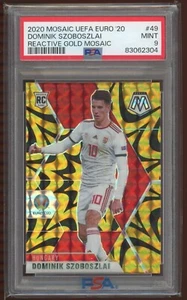 2020 Dominik Szoboszlai Panini Mosaic Euro 2020 Gold Reactive Rookie PSA 9 #49 - Picture 1 of 2