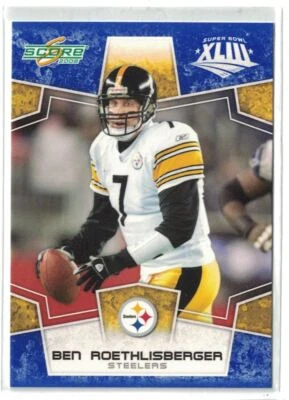 2008 Score Super Bowl Blue Ben Roethlisberger Pittsburgh Steelers #248 - Image 1 of 2